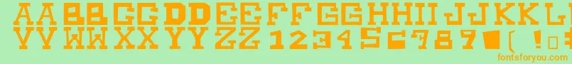 fuente MuchoPower – Fuentes Naranjas Sobre Fondo Verde