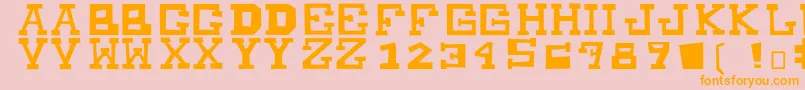 MuchoPower Font – Orange Fonts on Pink Background