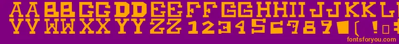 fuente MuchoPower – Fuentes Naranjas Sobre Fondo Morado