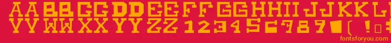 MuchoPower Font – Orange Fonts on Red Background