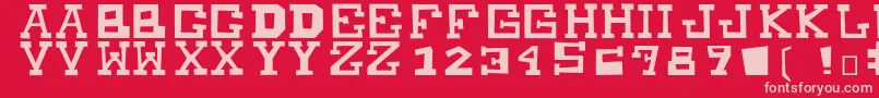 MuchoPower Font – Pink Fonts on Red Background
