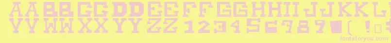 MuchoPower Font – Pink Fonts on Yellow Background