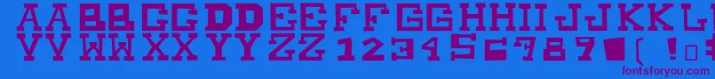 MuchoPower Font – Purple Fonts on Blue Background
