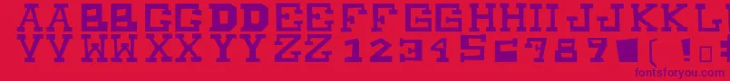 MuchoPower Font – Purple Fonts on Red Background