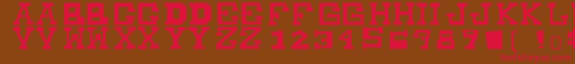 MuchoPower Font – Red Fonts on Brown Background