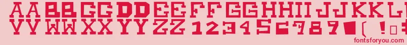 フォントMuchoPower – ピンクの背景に赤い文字