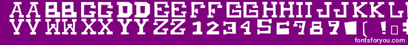 フォントMuchoPower – 紫の背景に白い文字