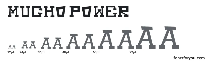 Размеры шрифта MuchoPower