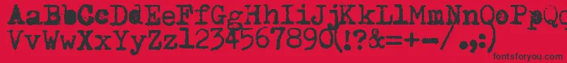 Happydays Font – Black Fonts on Red Background