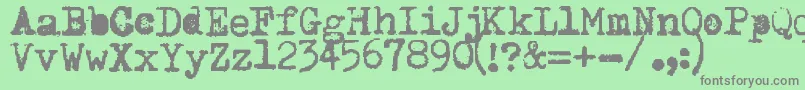 Happydays Font – Gray Fonts on Green Background