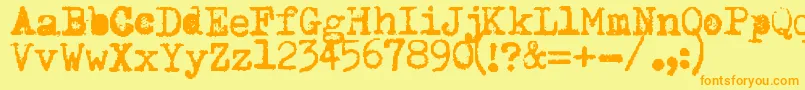 Шрифт Happydays – оранжевые шрифты на жёлтом фоне