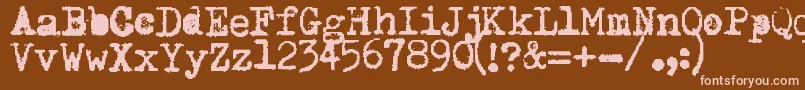 Happydays Font – Pink Fonts on Brown Background