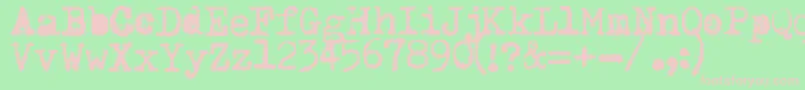 Happydays Font – Pink Fonts on Green Background