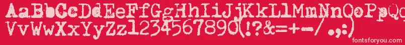Happydays Font – Pink Fonts on Red Background
