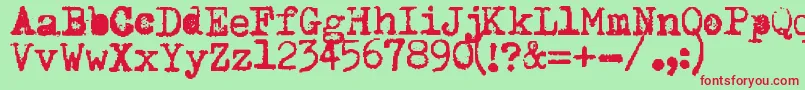 Happydays Font – Red Fonts on Green Background