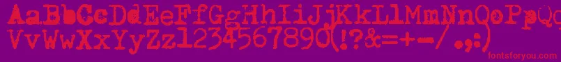 Happydays Font – Red Fonts on Purple Background