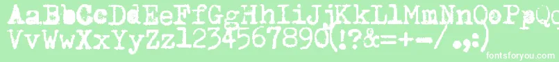 Happydays Font – White Fonts on Green Background