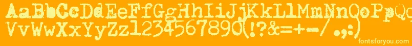 Happydays Font – Yellow Fonts on Orange Background