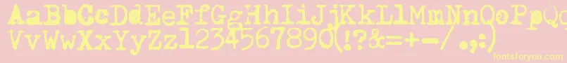 Happydays Font – Yellow Fonts on Pink Background