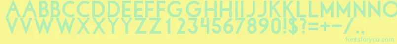 Libbybold Font – Green Fonts on Yellow Background