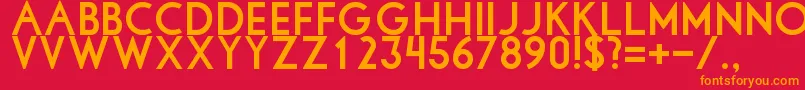 Libbybold Font – Orange Fonts on Red Background