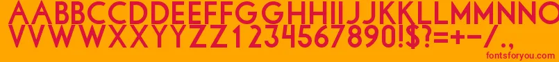 Libbybold Font – Red Fonts on Orange Background