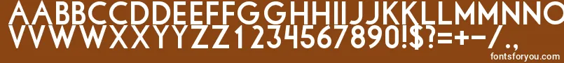 フォントLibbybold – 茶色の背景に白い文字