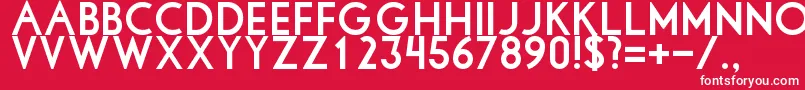 Libbybold Font – White Fonts on Red Background