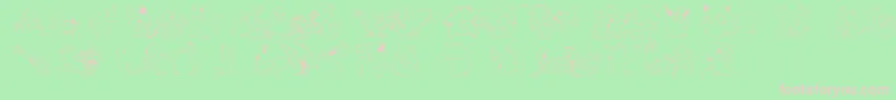 Czcionka LmsPokemonMasterDingbat – różowe czcionki na zielonym tle