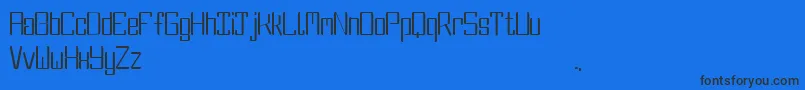 DbeFluorine Font – Black Fonts on Blue Background