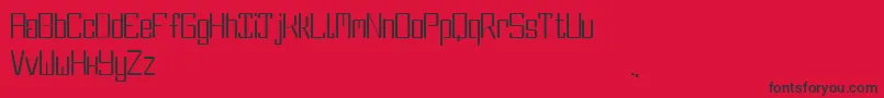 DbeFluorine Font – Black Fonts on Red Background