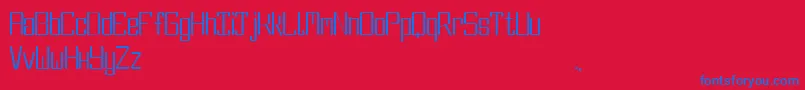 DbeFluorine Font – Blue Fonts on Red Background