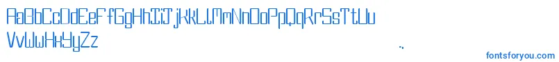Saiba mais sobre a fonte DbeFluorine Fonte DbeFluorine – fontes azuis em um fundo branco