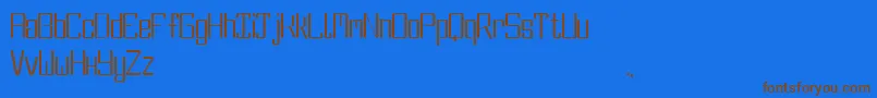 Шрифт DbeFluorine – коричневые шрифты на синем фоне