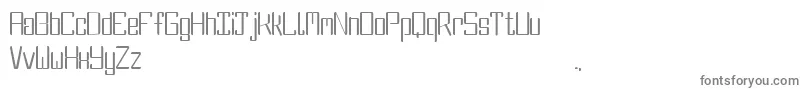 フォントDbeFluorine – 白い背景に灰色の文字