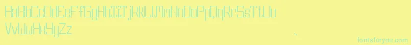 Police DbeFluorine – polices vertes sur fond jaune