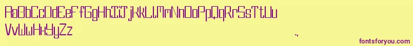 DbeFluorine Font – Purple Fonts on Yellow Background