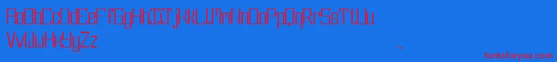 DbeFluorine Font – Red Fonts on Blue Background