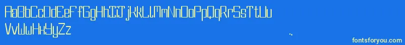 DbeFluorine Font – Yellow Fonts on Blue Background