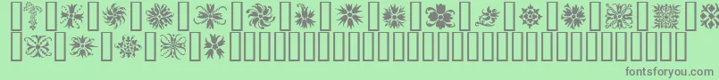 Orna2 Font – Gray Fonts on Green Background