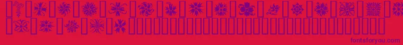 Orna2 Font – Purple Fonts on Red Background