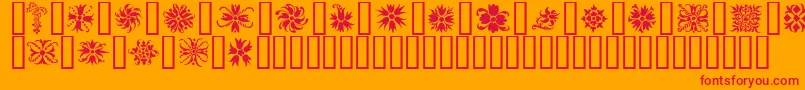 Orna2 Font – Red Fonts on Orange Background