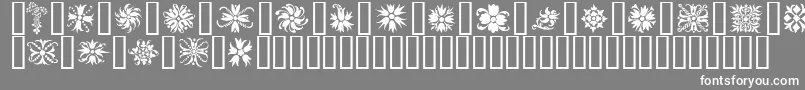 Orna2-Schriftart – Weiße Schriften auf grauem Hintergrund