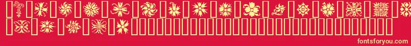 Orna2 Font – Yellow Fonts on Red Background