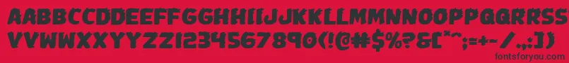 Johnnytorchexpand Font – Black Fonts on Red Background