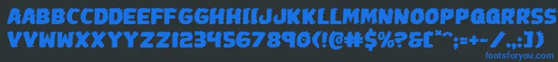Johnnytorchexpand Font – Blue Fonts on Black Background