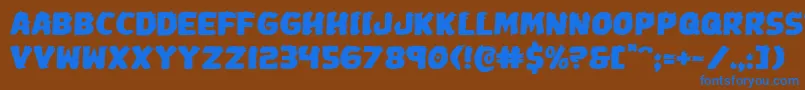 Johnnytorchexpand Font – Blue Fonts on Brown Background