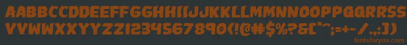 Шрифт Johnnytorchexpand – коричневые шрифты на чёрном фоне