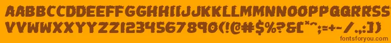 Johnnytorchexpand Font – Brown Fonts on Orange Background