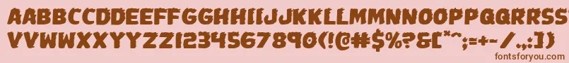 Johnnytorchexpand Font – Brown Fonts on Pink Background
